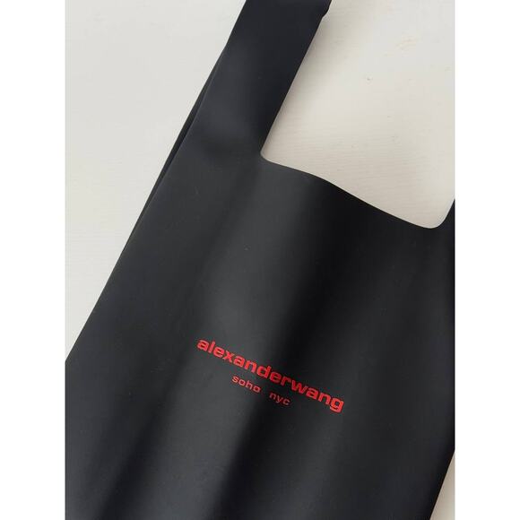 Alexander Wang Soho NYC Matte Black Rubber Shopping Bag - Picture 6 of 6